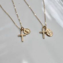 Load image into Gallery viewer, Religious Cluster Cross and Medal Charm Necklace
