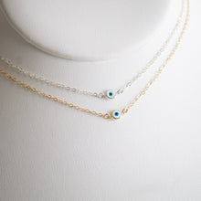 Load image into Gallery viewer, Evil Eye Necklace | Little Hawk Jewelry | Protection Talisman available in silver and gold
