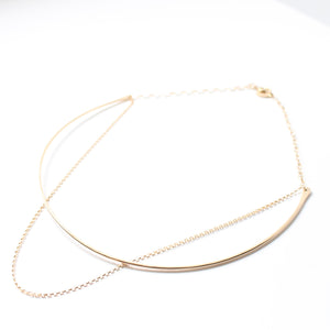 Gold Dual Choker Necklace | Little Hawk Jewelry