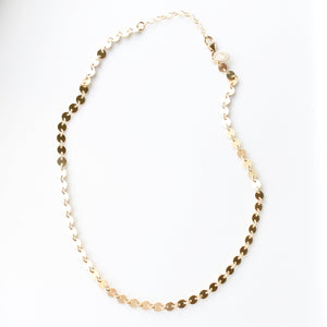Gold Sequin Choker Necklace