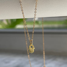 Load image into Gallery viewer, Mini Hamsa Charm Necklace

