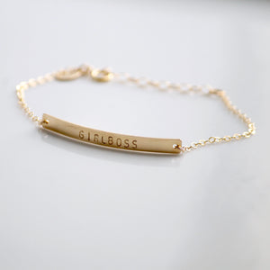 GIRLBOSS Bracelet | Custom Jewelry | Little Hawk Jewelry