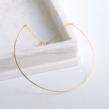 Load image into Gallery viewer, Dainty Gold Choker | Little Hawk Jewelry | Hammered 14k Gold Filled
