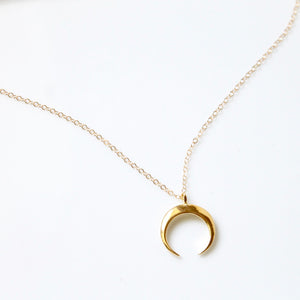 Crescent Necklace | Little Hawk Jewelry | Gold 