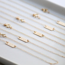 Load image into Gallery viewer, Petite Sorority Bar Necklace | Little Hawk Jewelry

