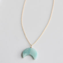 Load image into Gallery viewer, Crescent Necklace | Little Hawk Jewelry | Amazonite Stone
