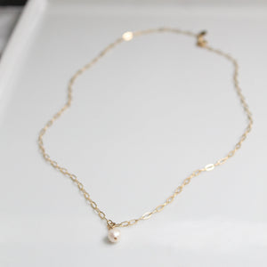 Freshwater Pearl and Gold Necklace by Little Hawk Jewelry