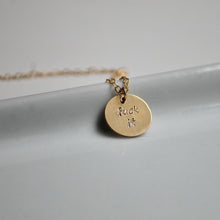 Load image into Gallery viewer, FUCK IT Necklace - Gold Little Hawk Jewelry

