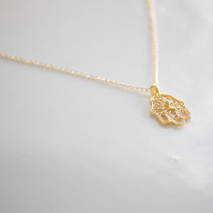 Gold Hamsa Necklace | Little Hawk Jewelry