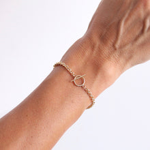 Load image into Gallery viewer, Gold Bracelet | www.LittleHawkJewelry.com | Toggle Bracelet
