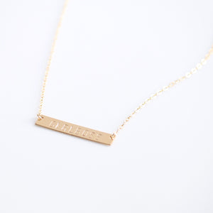 GIRLBOSS Bar Necklace | Little Hawk Jewelry