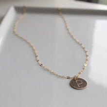 Load image into Gallery viewer, Initial Vintage Coin Necklace
