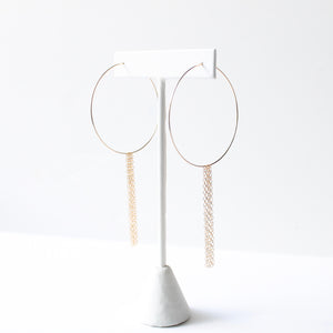 Hoop Earrings with Fringe | Little Hawk Jewelry | Modern Earrings