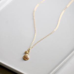 Gold Pineapple Necklace | Little Hawk Jewelry 