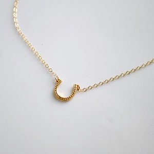 Gold Horseshoe Necklace | Little Hawk Jewelry