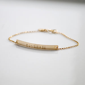 BOSS BABE Bracelet | Little Hawk Jewelry | Gold Filled Jewelry