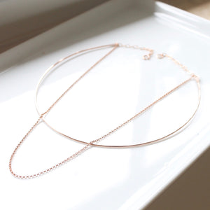 Rose Gold Double Choker Necklace