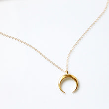 Load image into Gallery viewer, Crescent Necklace | Little Hawk Jewelry | Gold 
