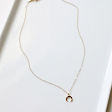 Load image into Gallery viewer, Petite Crescent Charm Necklace
