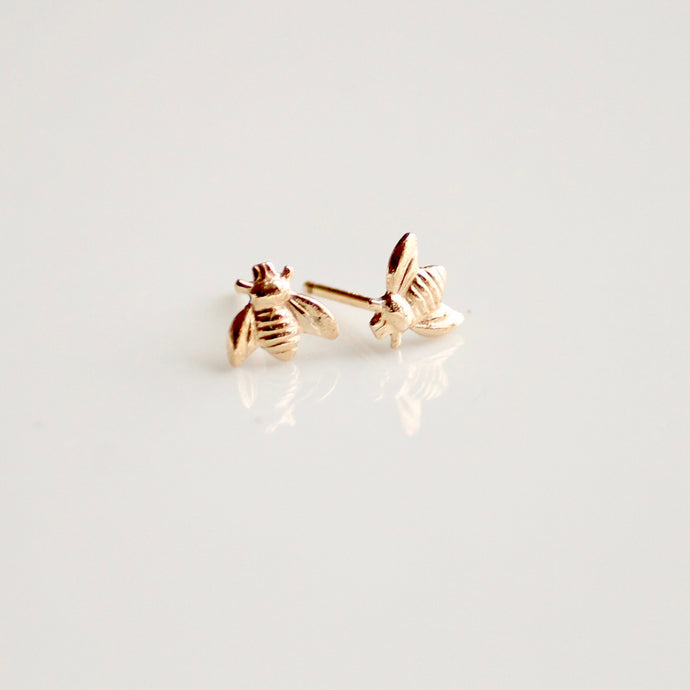 Gold Bee Earrings Little Hawk Jewelry Earrings