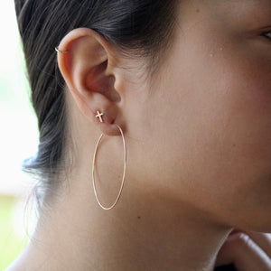 Gold Hoop Earrings | Delicate Earrings | Little Hawk Jewelry