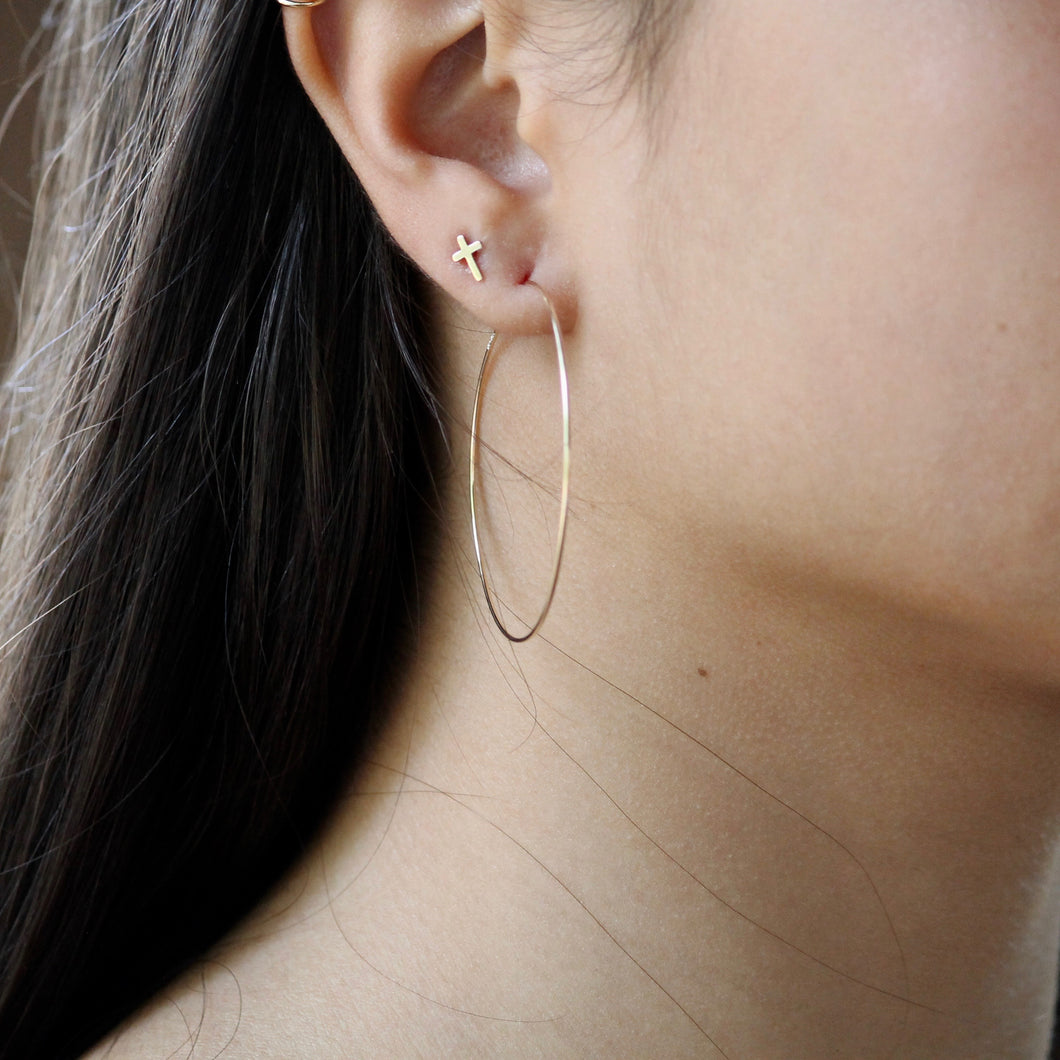 Dainty Hoop Earrings | Gold | Little Hawk Jewelry