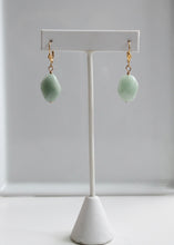 Load image into Gallery viewer, elegant earrings. green jewelry. stone jewelry. handmade jewewlry
