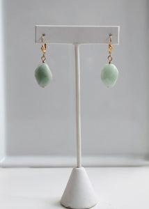 elegant earrings. green jewelry. stone jewelry. handmade jewewlry