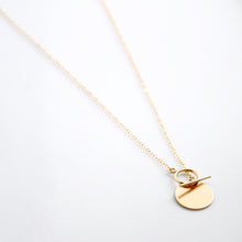 Load image into Gallery viewer, Coin and Toggle Necklace | Little Hawk Jewelry  | Dainty Gold Jewelry
