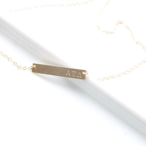 Alpha Xi Delta Sorority Necklace - Little Hawk Jewelry