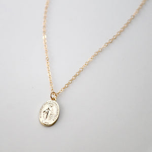 Gold Religious Necklaces | Blessed Mother | Miraculous Medal