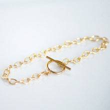 Load image into Gallery viewer, Gold Toggle Bracelet | Little Hawk Jewelry

