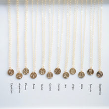 Load image into Gallery viewer, Zodiac Symbols by Sign | Little Hawk Jewelry | Zodiac Necklace
