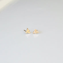 Load image into Gallery viewer, gold bee earrings by little hawk jewelry
