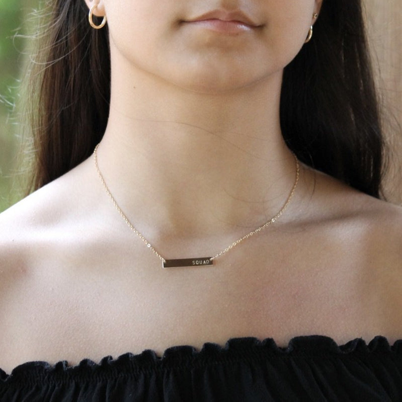 Custom Bar Necklace | Personalized Necklace | Little Hawk Jewelry