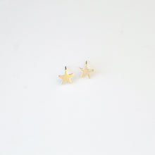 Load image into Gallery viewer, gold star earrings by little hawk jewelry
