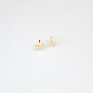 gold star earrings by little hawk jewelry