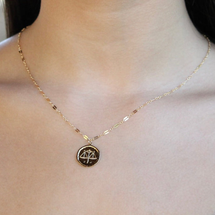 Zodiac Necklace | Gold Zodiac Necklace | Little Hawk Jewelry